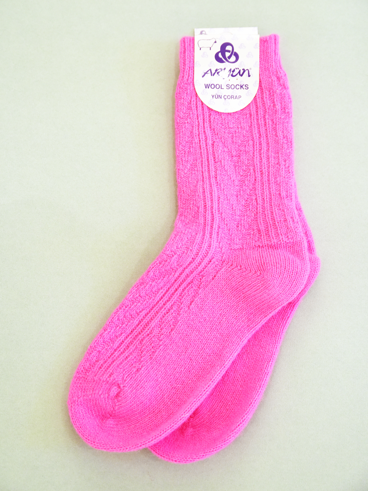 wool socks pink