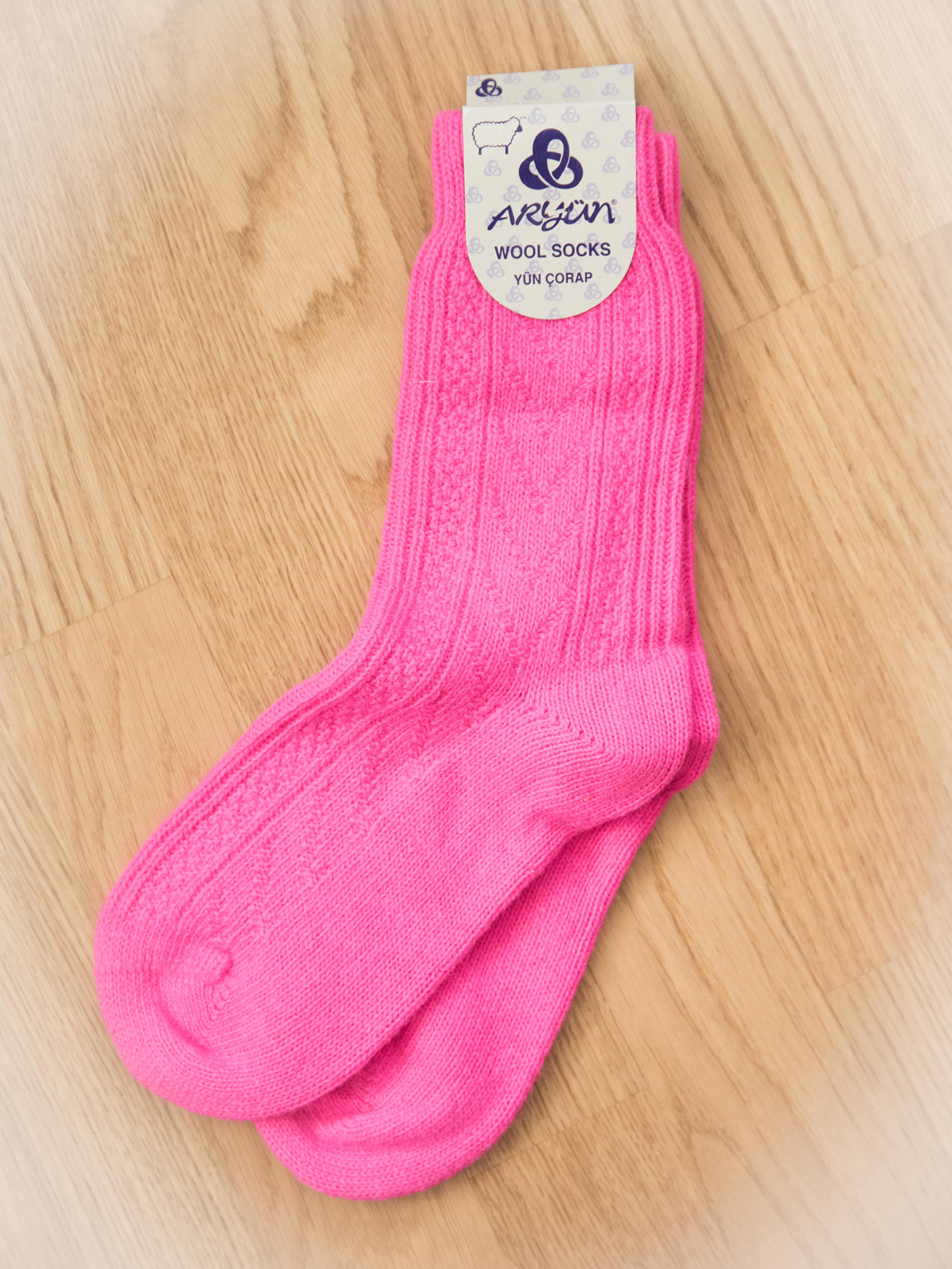 wool socks pink